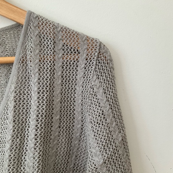 Stitches & Stripes Sweater Womens Medium Sebastian Crop Cardigan Pebble New - Picture 3 of 11